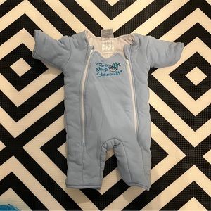 Baby Merlin’s Magic Sleepsuit size Small 3-6 Months Blue Cotton EUC
